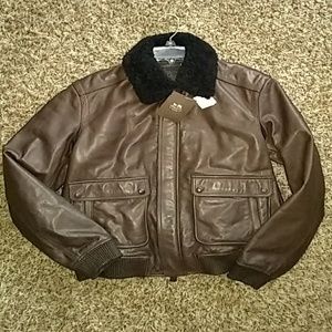Coach Leather Aviator Jacket